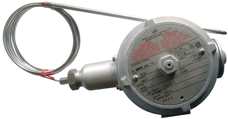 United Electric Temperature Switch, 120 Series Type E121 Model 13273